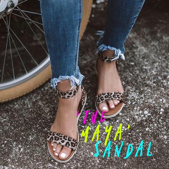 ‘The Maya Sandal’ In Leopard Print - Picture 1 of 5